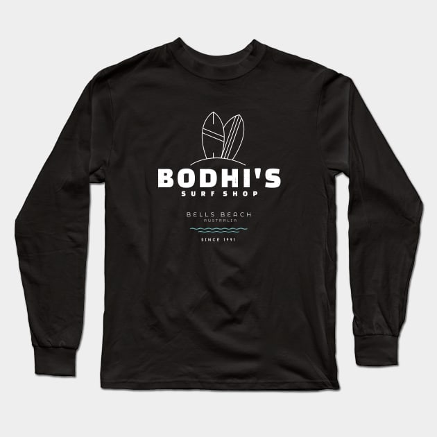 Bodhi's Surf Shop - Bells Beach Australia - Since 1991 Long Sleeve T-Shirt by BodinStreet